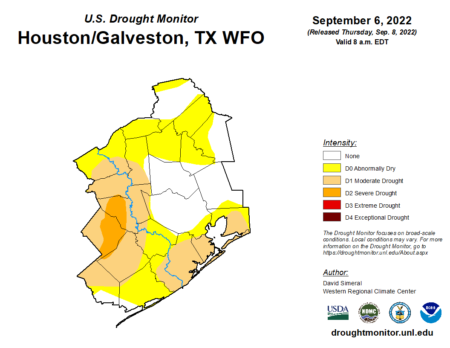 Houston-Area Drought Map