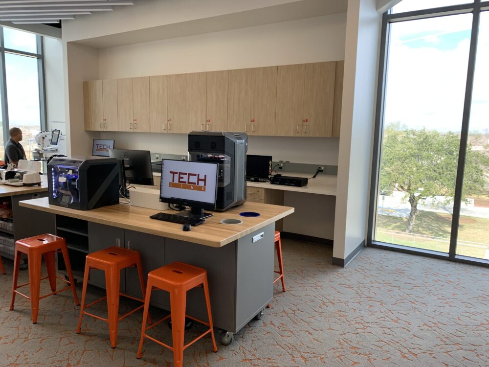 The new library will include a TechLink center. 
